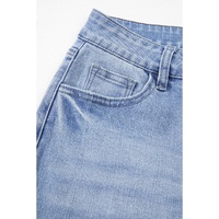 Beau Blue Mineral Wash Raw Hem High Waist Flared Jeans - 6 US thumbnail