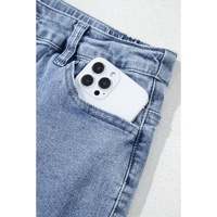 Dusk Blue Foiled Star Patchwork Straight Leg Loose Jeans - 10 US thumbnail