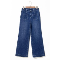 Sail Blue Wide Leg Pocketed High Waist Jeans - 10 US thumbnail