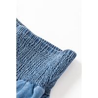 Ashleigh Blue Smocked Waist Wide Leg Jeans - S thumbnail