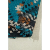 Blue Aztec Printed Denim Jacket - XL thumbnail