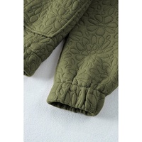 Jungle Green Floral Quilted Jacket - M thumbnail