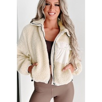 Jet Stream Zip-up Pocketed Hooded Sherpa Jacket - L thumbnail