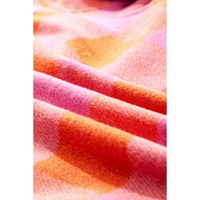 Orange Plaid Chest Pockets Button-up Turn Down Collar Jacket - L thumbnail