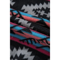 Black Aztec Printed Zip Up Collar Jacket - M thumbnail