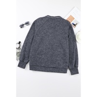 Gray Vintage Washed Flap Pocket Button Shacket - M thumbnail