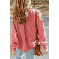 Red Vintage Washed Flap Pocket Button Shacket - L thumbnail