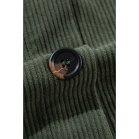 Jungle Green Oversized Corduroy Contrast Hooded Shacket - S thumbnail