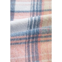 Light Pink Plaid Corduroy Patchwork Chest Pocket Shacket - L thumbnail