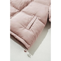 Apricot Pink Full Zipper Quilted Puffer Jacket - XL thumbnail