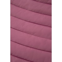 Burgundy Solid Color Quilted Zip-up Puffer Jacket - 2XL thumbnail