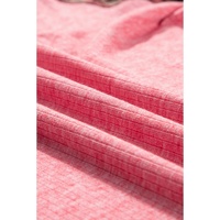 Pink Checkered Paisley Patchwork Raglan Sleeve Seamed Plus Size Top - 1X thumbnail