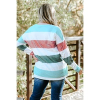 Green Plus Size Colorblock Pullover Top - 3X thumbnail