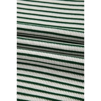 Green Stripe Trimmed Round Neck Plus Size Boxy Fit T-shirt - 1X thumbnail
