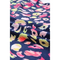 Plus Size Leopard Colorblock Short Sleeve Top - 1X thumbnail