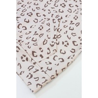 Printed Subtle Slit Plus Size Leopard Hoodie - 4X thumbnail