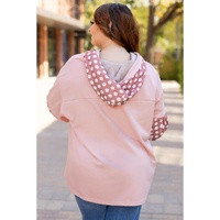 Delicacy Star Patch Graphic Floral Color Block Drawstring Plus Size Hoodie - 3X thumbnail