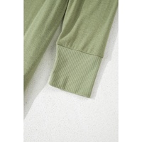 Green Plus Size Snap Buttons Front Knit Cardigan - 2X thumbnail