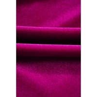 Bright Pink Plus Size Velvet Chest Pocket Drop Shoulder Shirt - 4X thumbnail