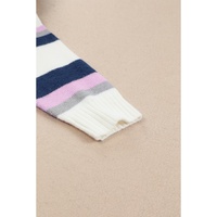 Stripe Plus Size Striped Hooded Knit Sweater - 4X thumbnail
