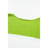 Green Plus Size Color Block Patchwork Sweater - 1X thumbnail