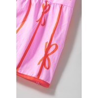 Rose Bow Tastic Clinched Waist Ruffled Plus Size Dress - 1X thumbnail
