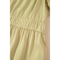 Laurel Green Notched V Neck Puff Sleeve Tiered Plus Size Maxi Dress - 1X thumbnail