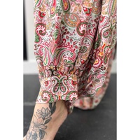 Multicolour Plus Size Paisley Print Sleeveless V Neck Jogger Jumpsuit - 3X thumbnail