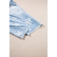 Beau Blue High Waist Star Pattern Plus Size Jeans - 4X thumbnail