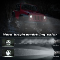 7 Inch H4 / H13 Dc 9V - 30V 3000Lm 6000K 30W Ip67 4Led Lamp Beads Car Round Shape Led Headlight Lamps For Jeep Wrangler / Harley With Angel Eye thumbnail