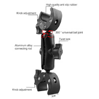 18cm Dual Head Motorcycle Handlebar Mount - 18Cm thumbnail
