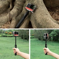 70cm Straight Pull Selfie Stick for Sports Cameras with 3 Jaw Screw - Single Rod thumbnail