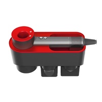 Wall Mounted Hair Dryer Bracket Storage Rack Black Nickel - With Hand Dryer Purple Red thumbnail