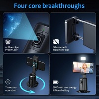Auto Tracking Gimbal Stabilizer with Fill Light and Selfie Stick - 360 Degree Rotation - A200 Set 1 thumbnail