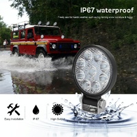 6.3W 10 - 30V Dc 6000K 3 Inch 9 Leds Circle Offroad Truck Car Driving Light Spotlight Work Light Fog Light thumbnail
