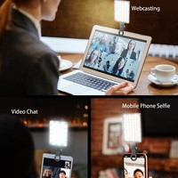 5w Mobile Phone Fill Light for Live Broadcast with Screen - V11 Cool & Warm thumbnail