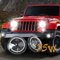 2 Pcs 7 Inch Ip68 Waterproof 6500K 75W Cree Led Headlight Hi / Lo Beam Driving Lamp For Jeep Wrangler Jk Tj Lj thumbnail