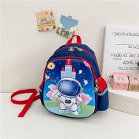 Blue Cartoon Astronaut Kids School Bag - Dinosaur Sky Blue thumbnail