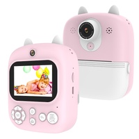 32g Instant Camera with 2.4 Display & Card Reader for Kids - 1200w Blue - 32G + Card Reader Pink thumbnail