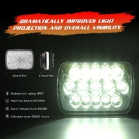 7 Inch 5X7 H4 15W Dc 9 - 30V 1500Lm Ip67 Car Truck Off - Road Vehicle Led Work Lights / Headlight With 15Leds Lamps thumbnail