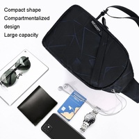 Men Oxford Cloth Chest Bag Snowflake Gray Ideal For Sports And Travel thumbnail