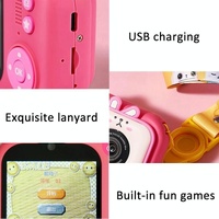 48Mp Dual Lens Kids Digital Camera With 2.4 Ips Screen And 32Gb Tf Card - Blue Fox - With 64G Tf Card Pink Bunny thumbnail