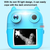 Instant Print Camera with Dual Lens - 2.8 Screen for Kids Blue - Yellow + 32G Card thumbnail