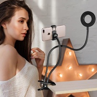 Selfie Ring Light with Phone Holder and Lazy Bracket - Perfect for Live Streaming and Broadcasts thumbnail