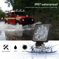 6.3W 10 - 30V Dc 6000K 3 Inch 9 Leds Square Offroad Truck Car Driving Light Work Light Spotlight Fog Light thumbnail