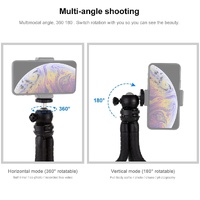 Flexible Mini Octopus Tripod with Ball Head for Slr Cameras Gopro and Cellphones - 30cmx5cm thumbnail