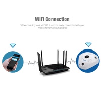 360 Degree Fisheye Lens Wifi Ip Camera With Motion Detection & Night Vision - Shark 960P thumbnail