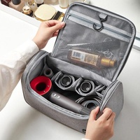 Portable Hair Dryer Storage Bag With Hook Large Capacity - Gray thumbnail