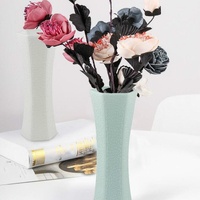 3-piece Plastic Hydroponic Vase Set for Creative Home Decor - White thumbnail