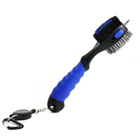 Portable Golf Club Brush - Retractable - Black thumbnail